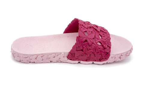 Pink eco-friendly slides for women