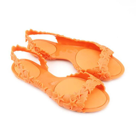 Sunies Sea & Ocean Neon Orange Sandals